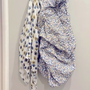 Boho Feather Crib Sheet + Little Unicorn Dandelion Muslin Swaddle Blanket